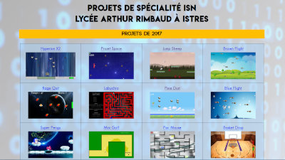 Projets ISN des élèves de Rimbaud